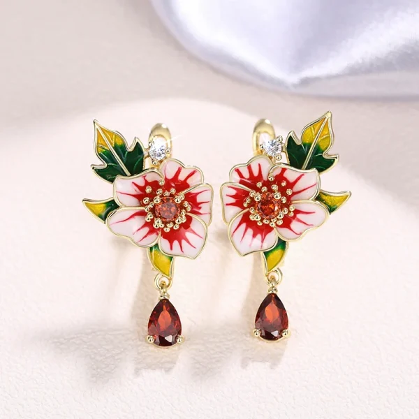 elegant flower earrings