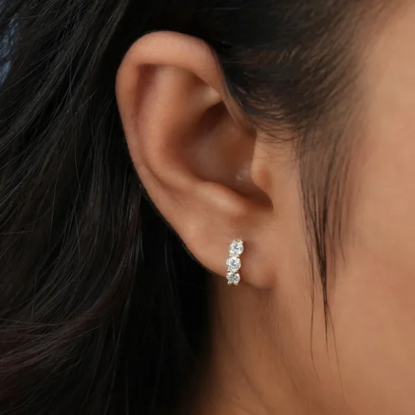 Elegant sterling silver earring