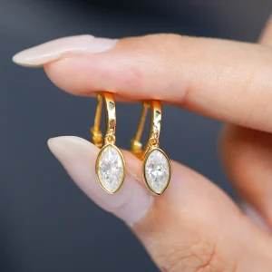 18k Gold Horse-eye-shaped Earrings