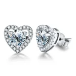 luxury moissanite halo studs