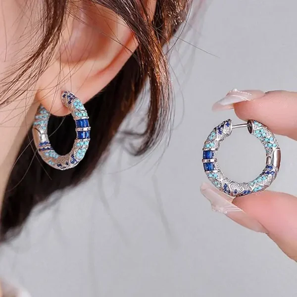 turquoise hoop earrings
