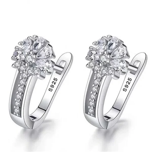 sterling silver flower earrings