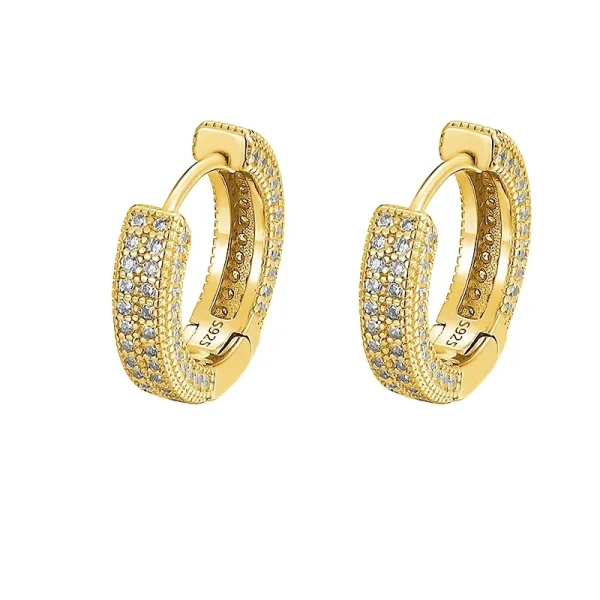 D Color Full Moissanite Hoop Earrings