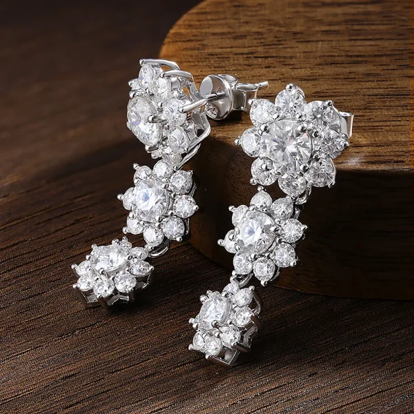 moissanite drop earrings