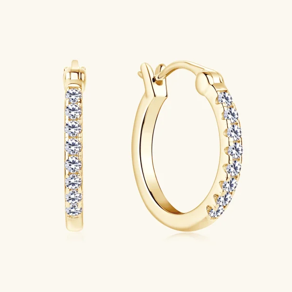 Hoops 1.8mm Moissanite Earrings