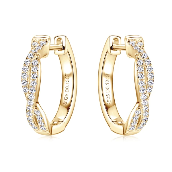 14K gold plated hoop earrings