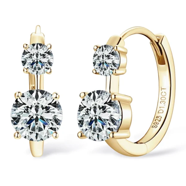 Rose Color Gold Earrings Hoop