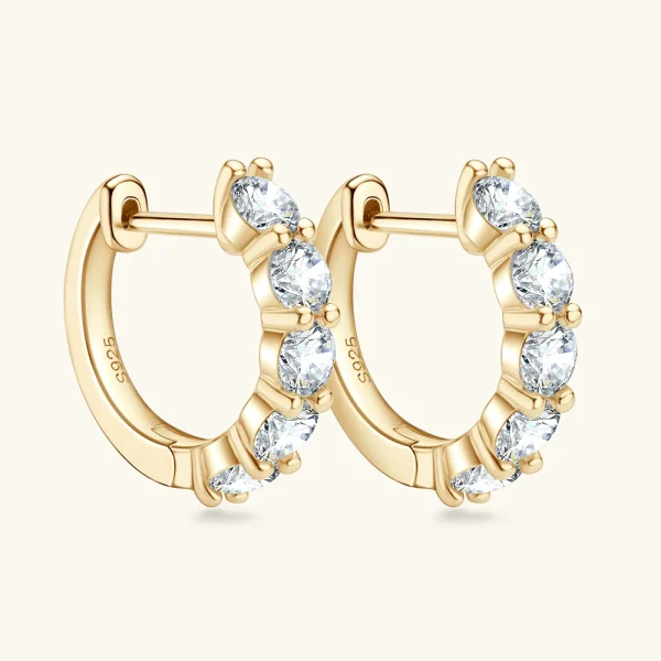Hoops 3.5mm Moissanite Earrings
