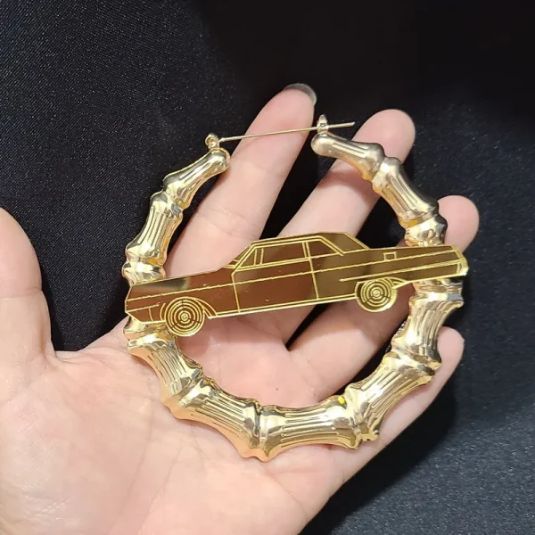 vintage car modeling earrings