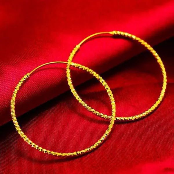 large round hoop earrings gold
