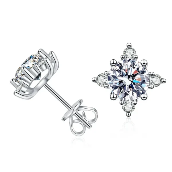 Sterling Silver Moissanite Earrings