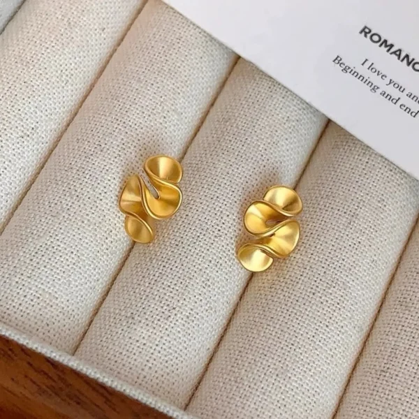AU999 24K gold earrings