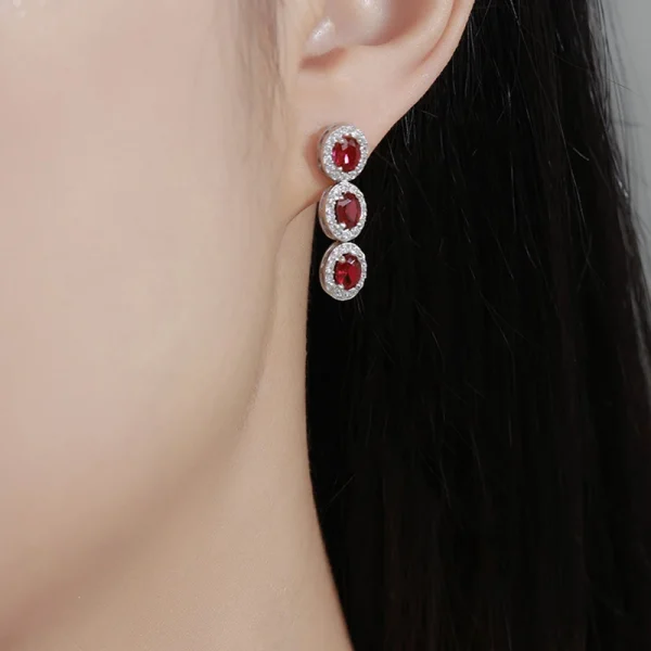 ruby gemstone earrings