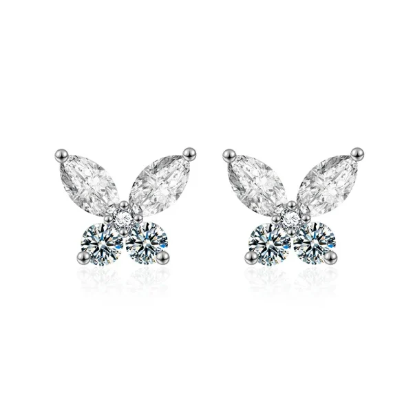 sterling silver butterfly earrings