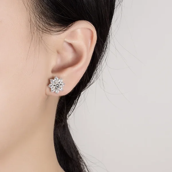 moissanite silver earrings