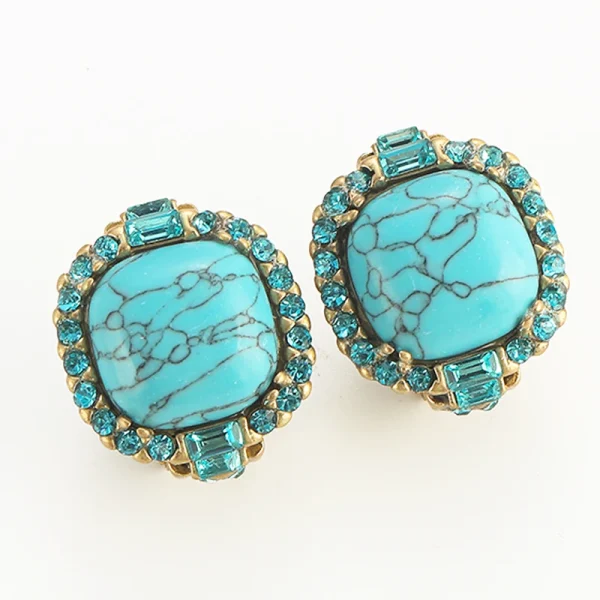 Vintage Blue Stud Earrings